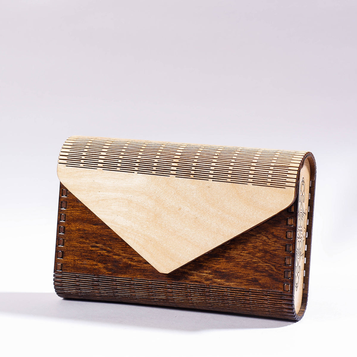 Handcrafted Birch Wooden Clutch