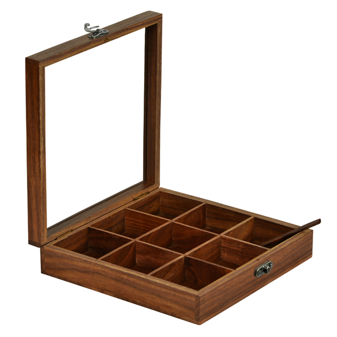 Spice Box With Spoon In Sheesham Wood