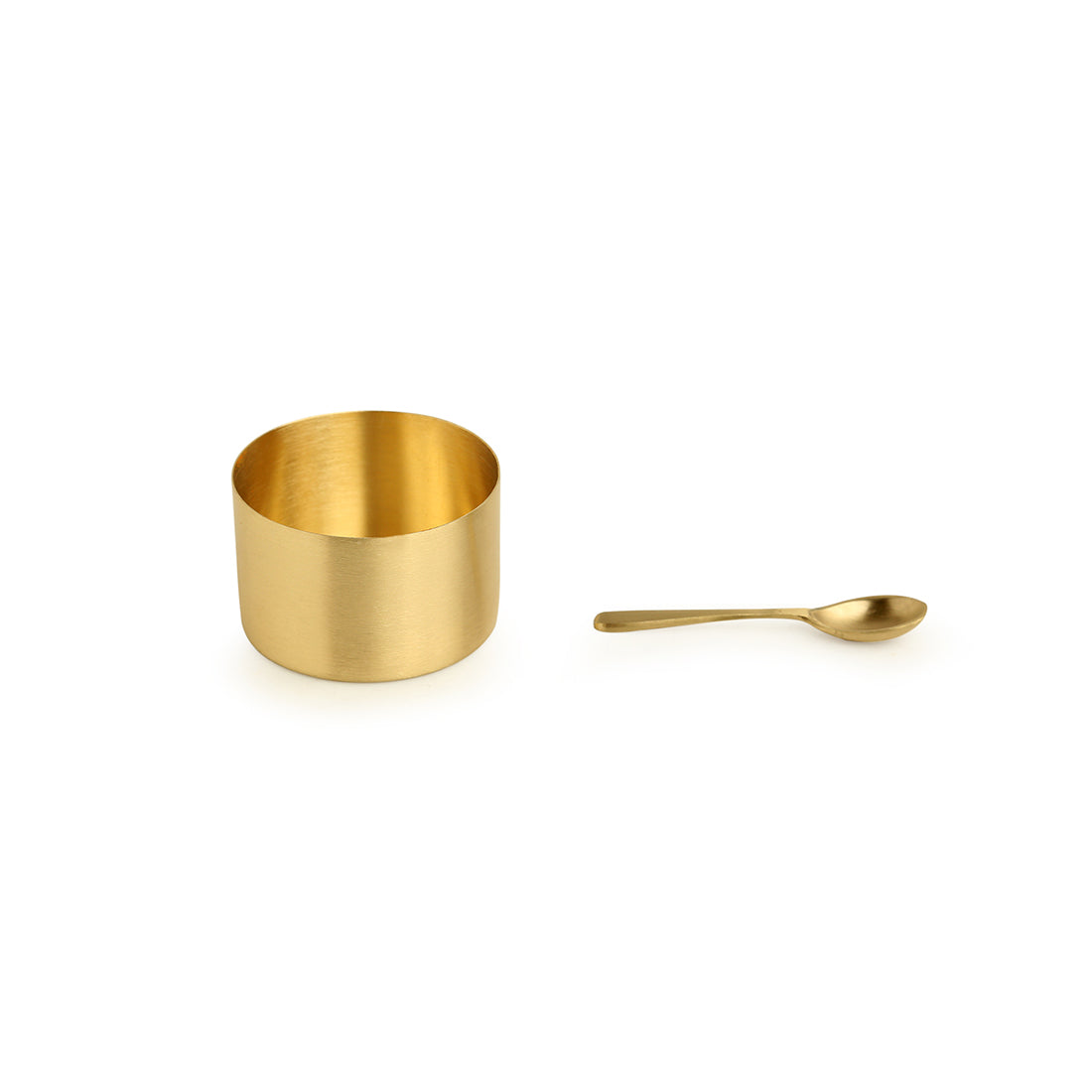 &#39;Mandala-Etched&#39; Handcrafted Spice Box In Brass With Spoon (7 Containers, 100 ML)