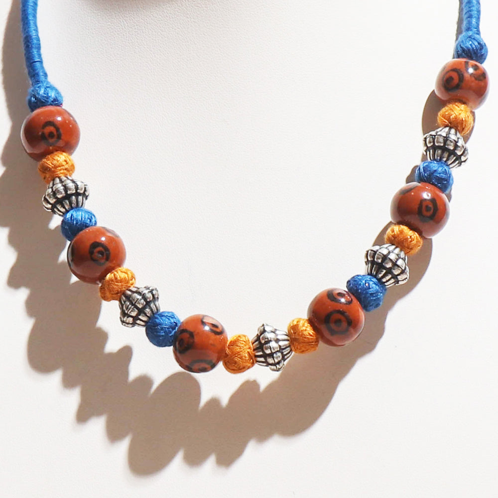 Patwa Thread &amp; Bead Work Necklace by Kailash Patwa
