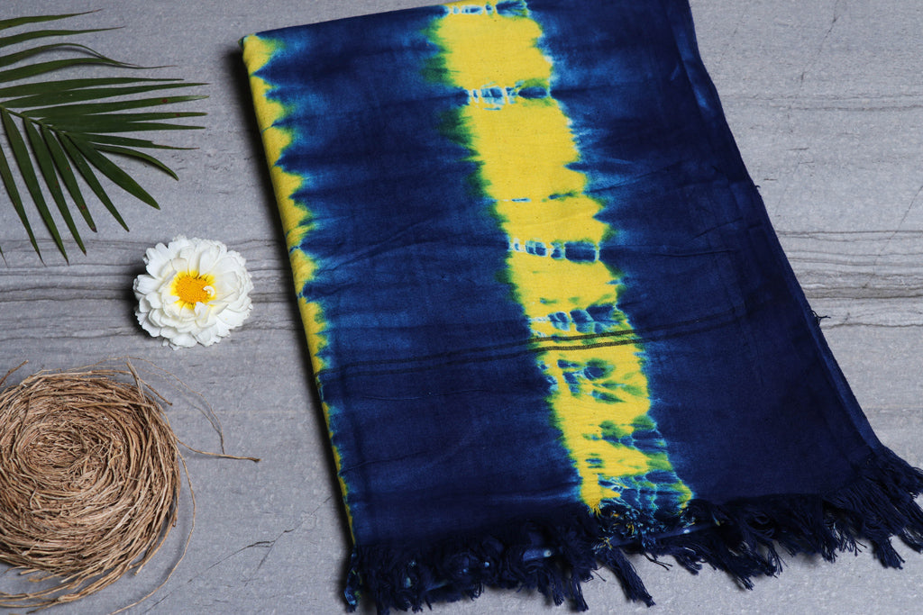 Jhiri Handloom Shibori Tye-Dye Pure Cotton Towel