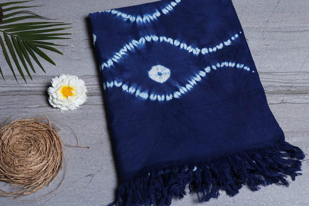 Jhiri Handloom Shibori Tye-Dye Pure Cotton Towel