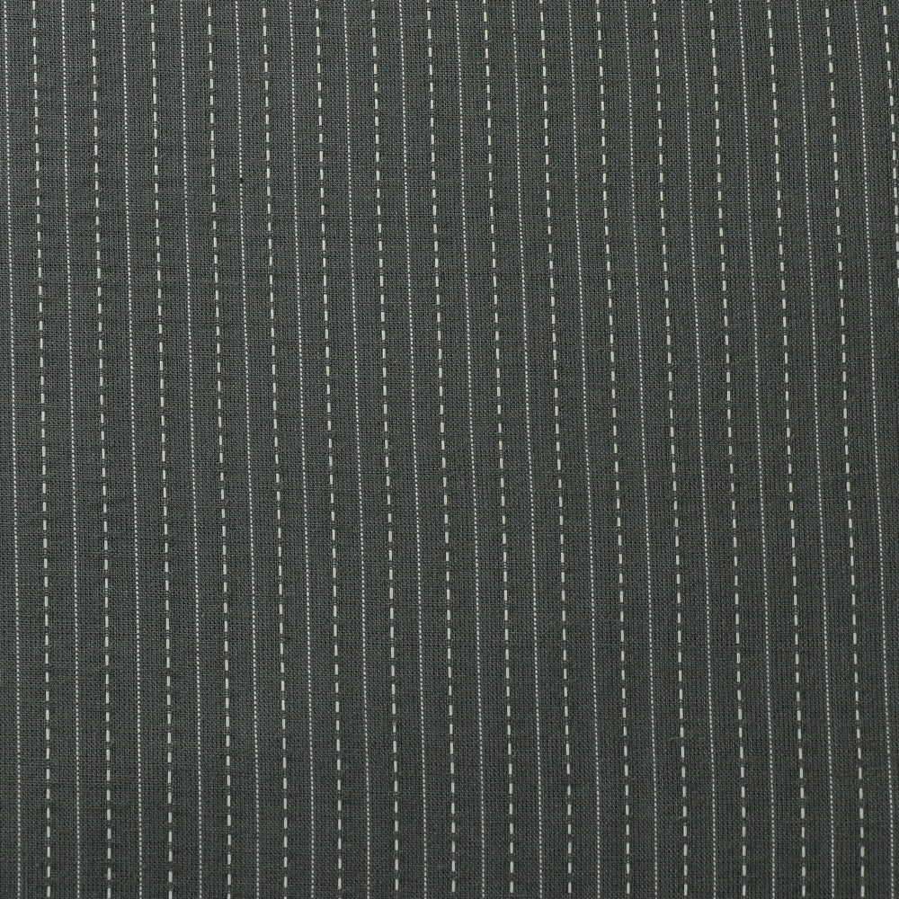 Iron Grey - Pre Washed Running Stitch Cotton Fabric