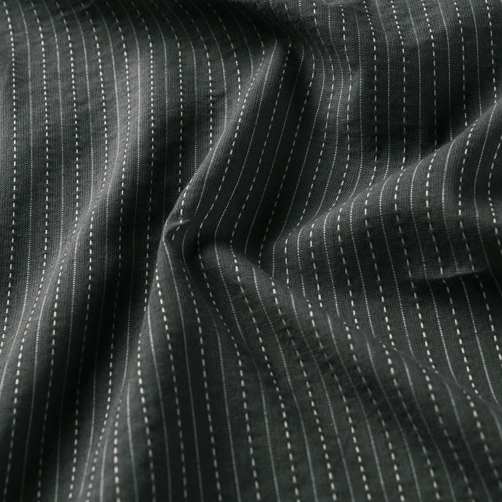 Iron Grey - Pre Washed Running Stitch Cotton Fabric