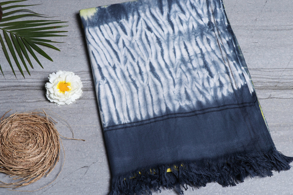 Jhiri Handloom Shibori Tye-Dye Pure Cotton Towel