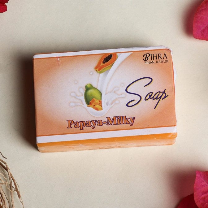 Bihra Handmade Natural Papaya Milky Soap (100gm)