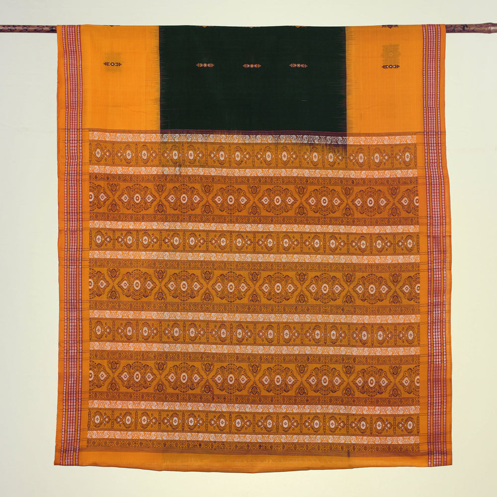 Sambalpuri Handloom Ikat Bomkai Silk-Cotton Saree from Odisha