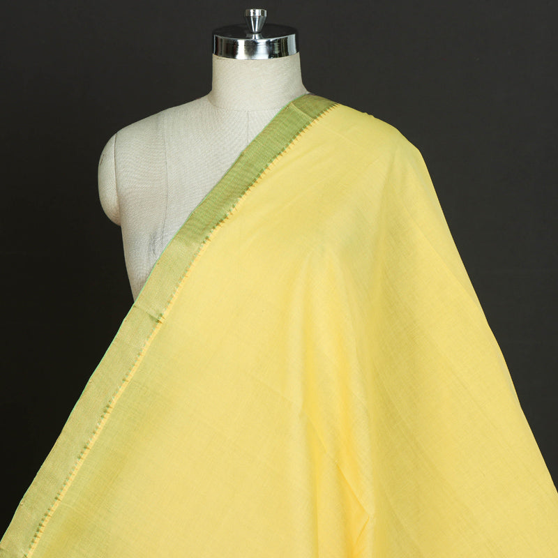 Original Mangalgiri Handloom Cotton Fabric with Zari Border