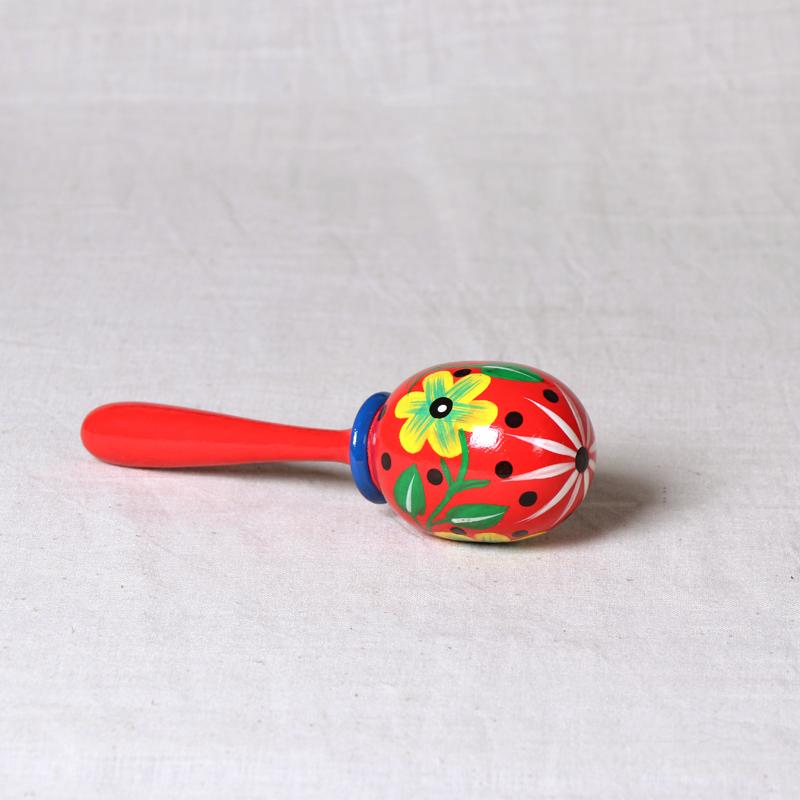 Rattle - Handpainted Wooden Toy