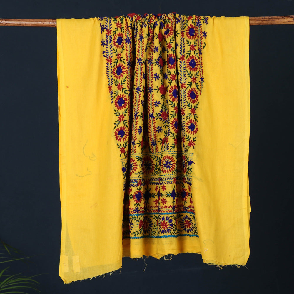 Ranihati Cotton Chapa Work Tagai Phulkari Embroidery Unstitched Salwar