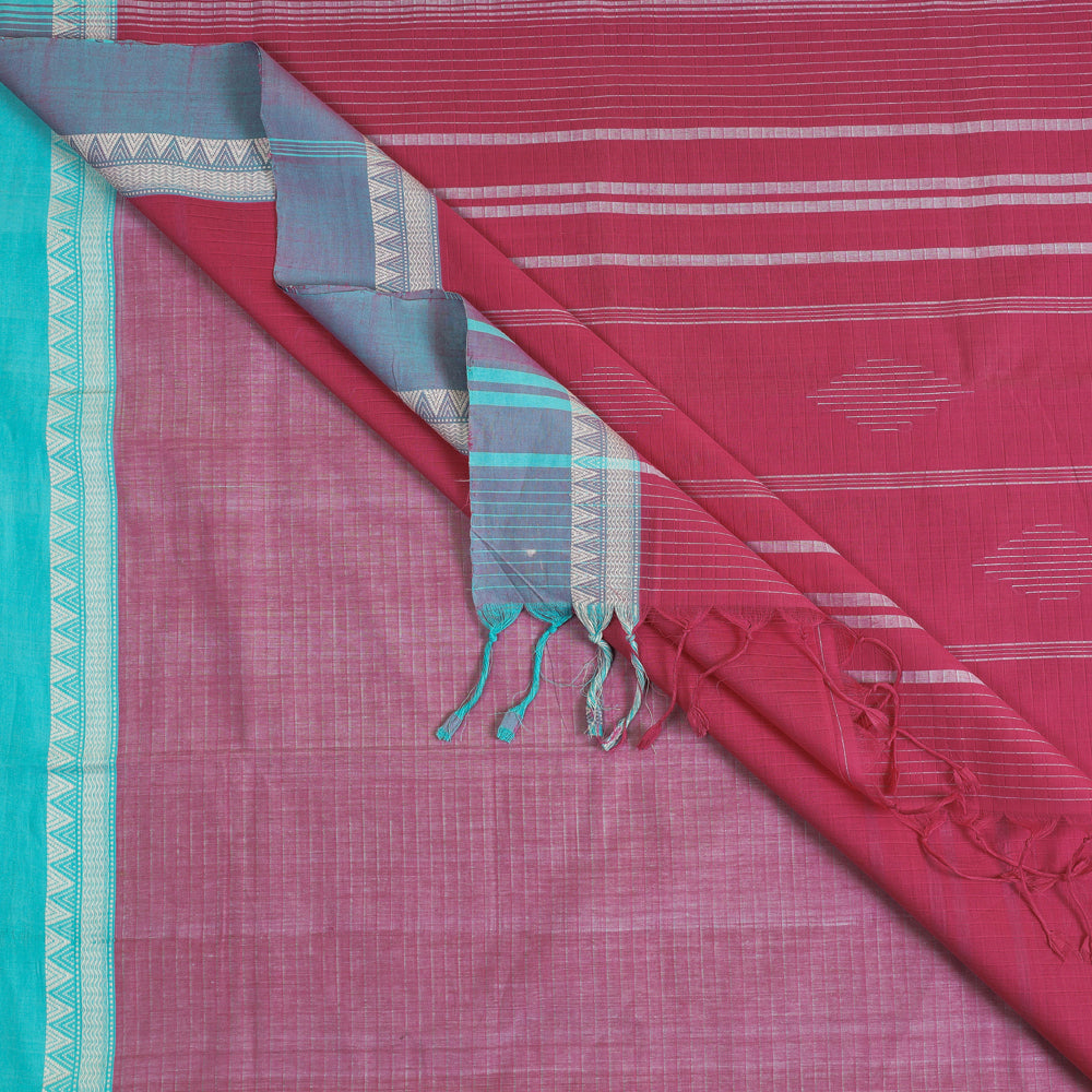 Mangalagiri Krishna Handloom Tarangini Cotton Saree by DAMA