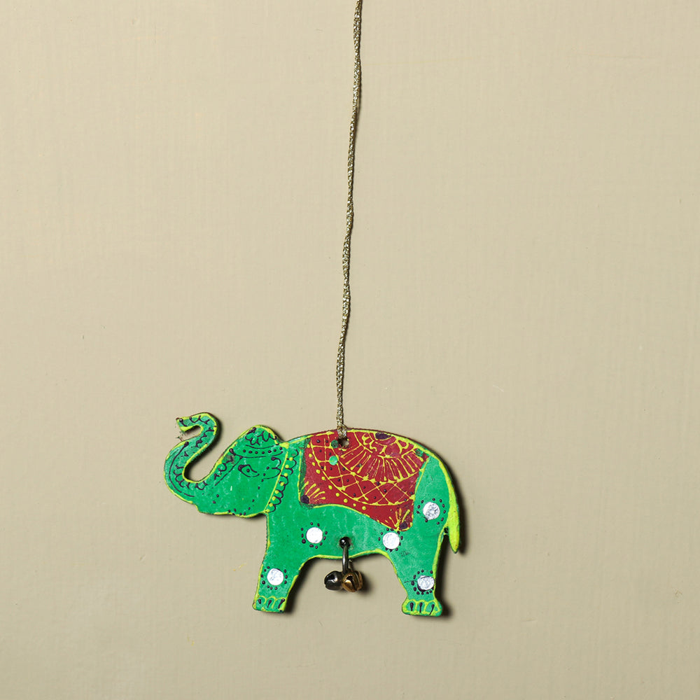 Elephant - Handpainted Wooden Hanging