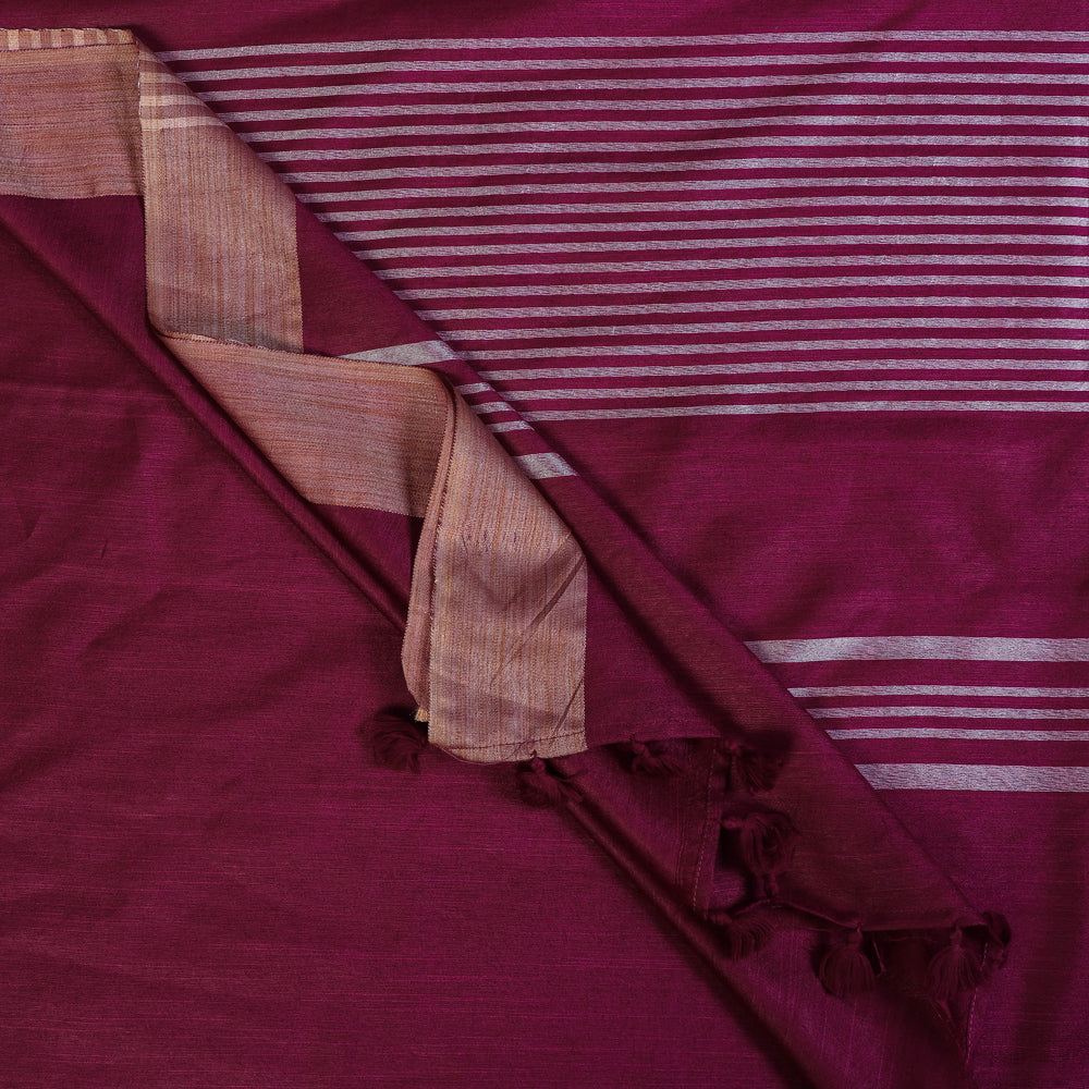 Bhagalpuri Weave Art Silk Saree with Zari Pallu