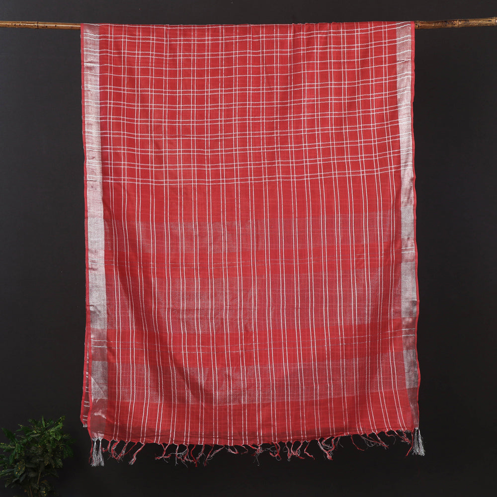 Bhagalpuri Weave Cotton Saree with Zari Border