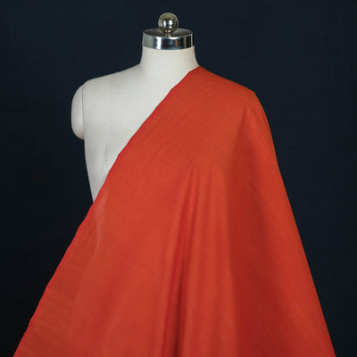 Deep Orange - Original Mangalgiri Handloom Cotton Fabric