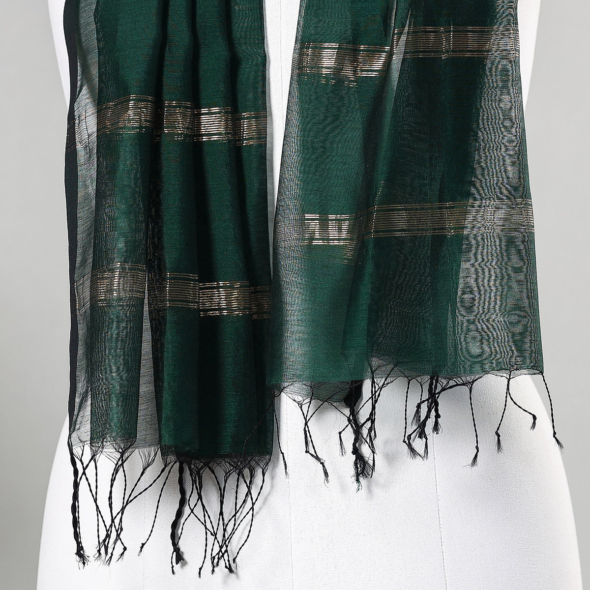 Traditional Maheshwari Silk Handloom Zari Work Stole