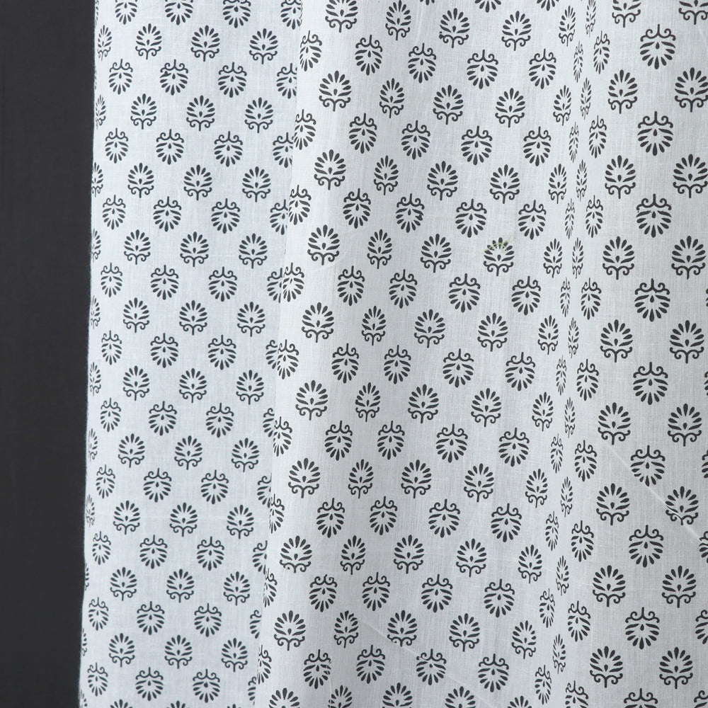 Hand Block Printed Cotton Window Curtain (5 x 3.5 feet) (single piece)