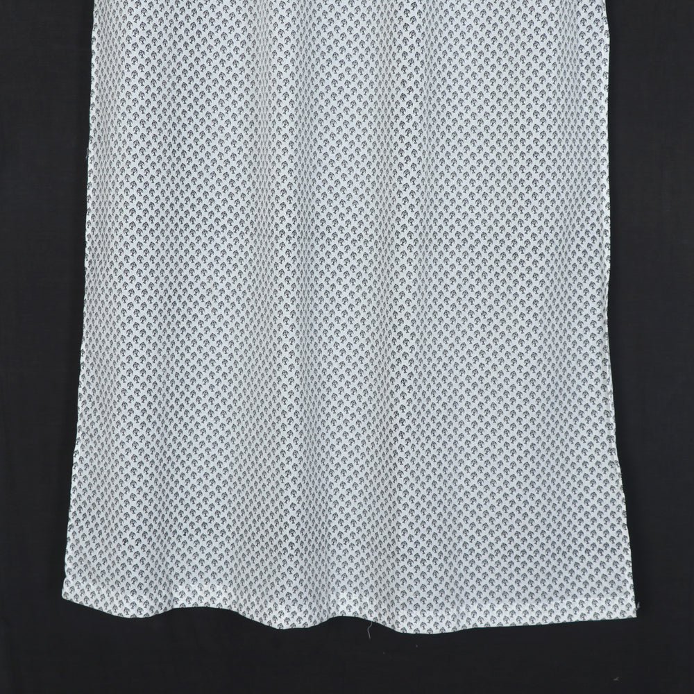 Hand Block Printed Cotton Window Curtain (5 x 3.5 feet) (single piece)