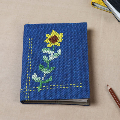 Tribal Hand Embroidered Jute Notebook (Small)