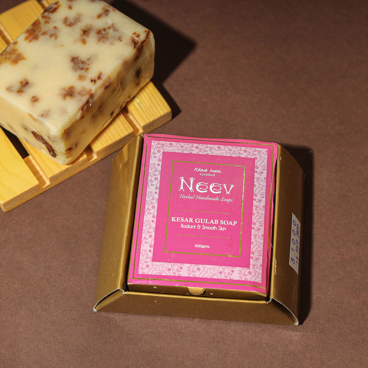 Natural Handmade Kesar Gulab Soap - For a Radiant and Smooth Skin