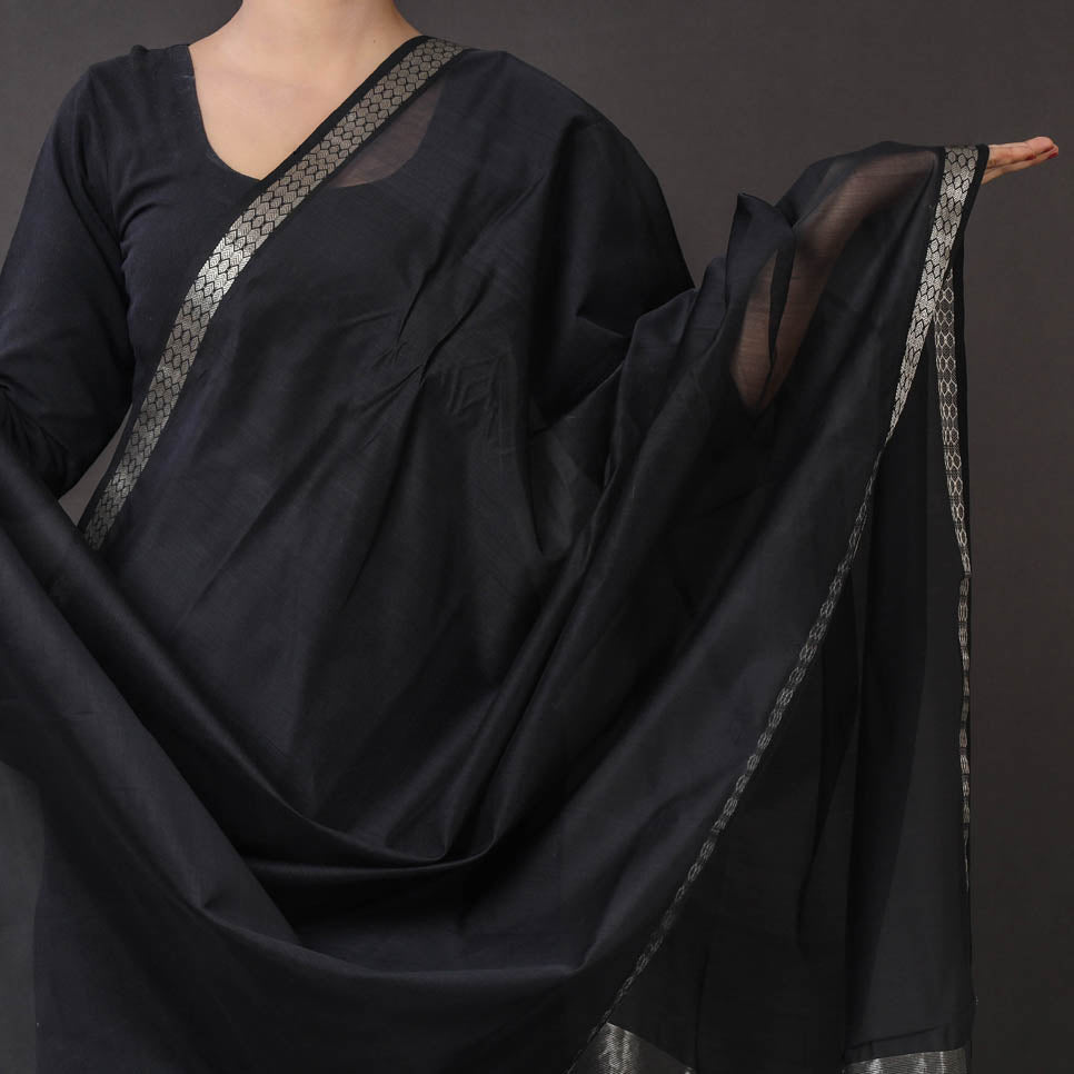 Original Maheshwari Silk Pure Handloom Zari Work Dupatta