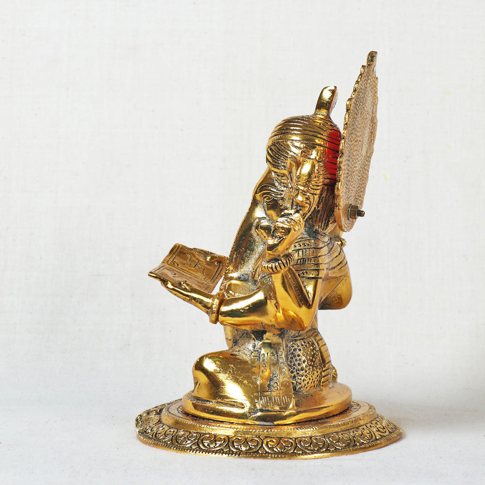 Ganesha - Handmade Metal God Idol (9.5 in)
