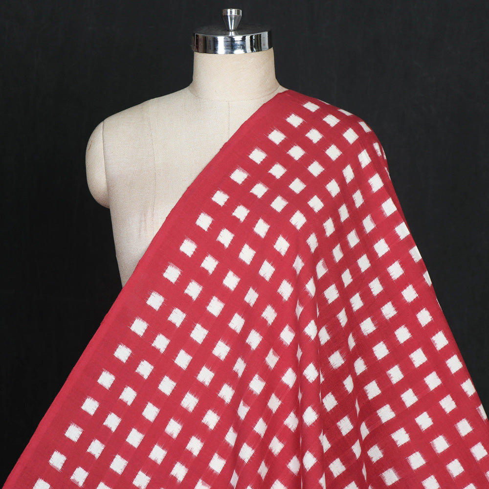 Traditional Pochampally Woven Double Ikat Handloom Cotton Fabric