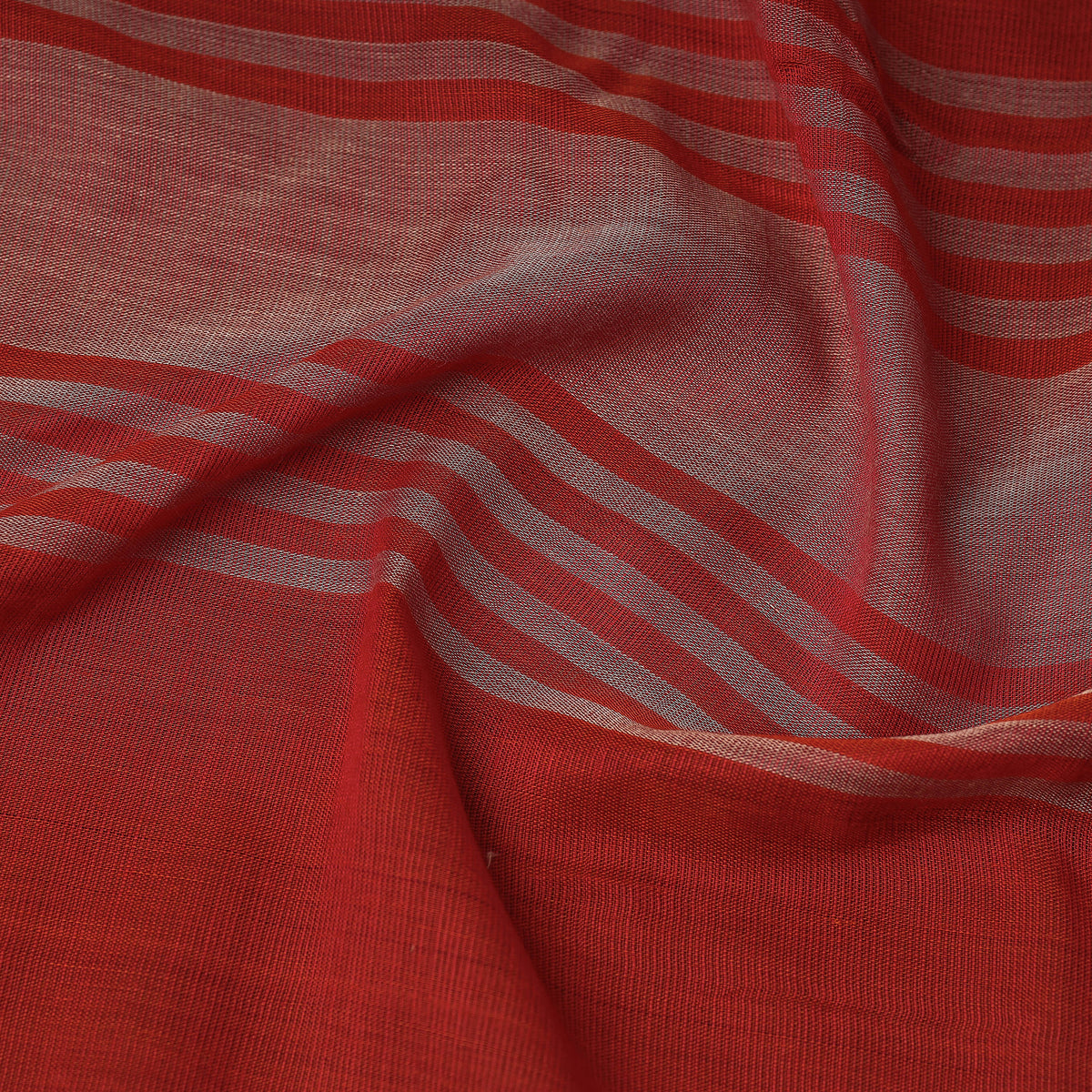 Traditional Maheshwari Cotton Handloom Stole with Tassels