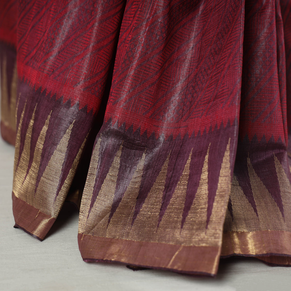 Pure Kosa Tussar Silk Handloom Jala Weave Saree