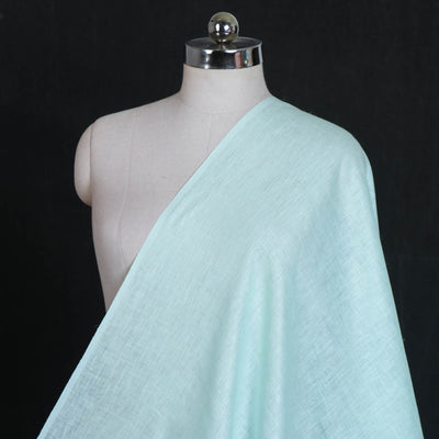 Light Blue - Handwoven Pure Linen Fabric from Bhagalpur