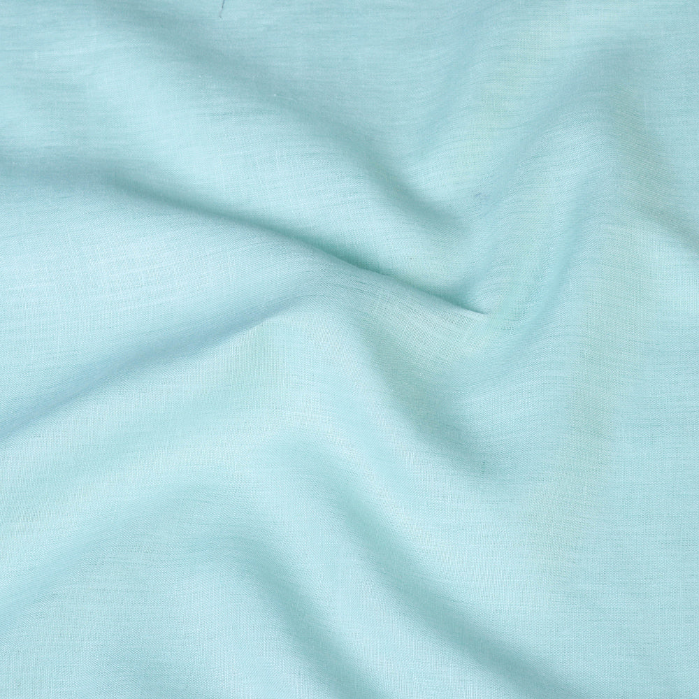 Light Blue - Handwoven Pure Linen Fabric from Bhagalpur