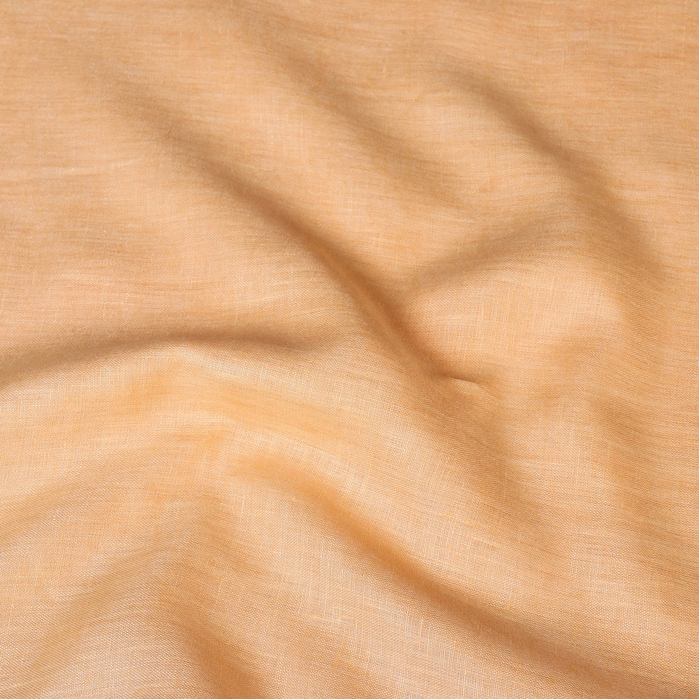 Creamish Yellow - Bhagalpuri Handloom Pure Linen Fabric