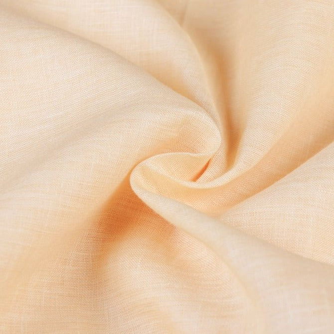 Light Peach - Handwoven Pure Linen Fabric from Bhagalpur