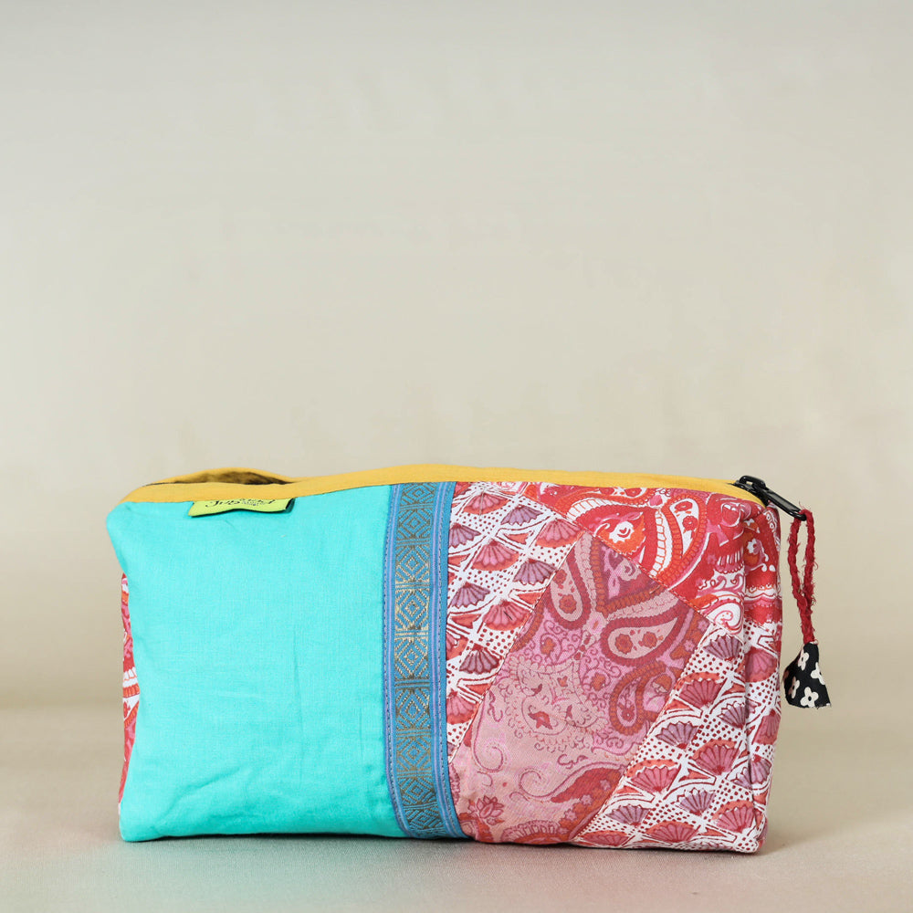 Patchwork Big Cosmetic/Toilet Pouch by Jugaad