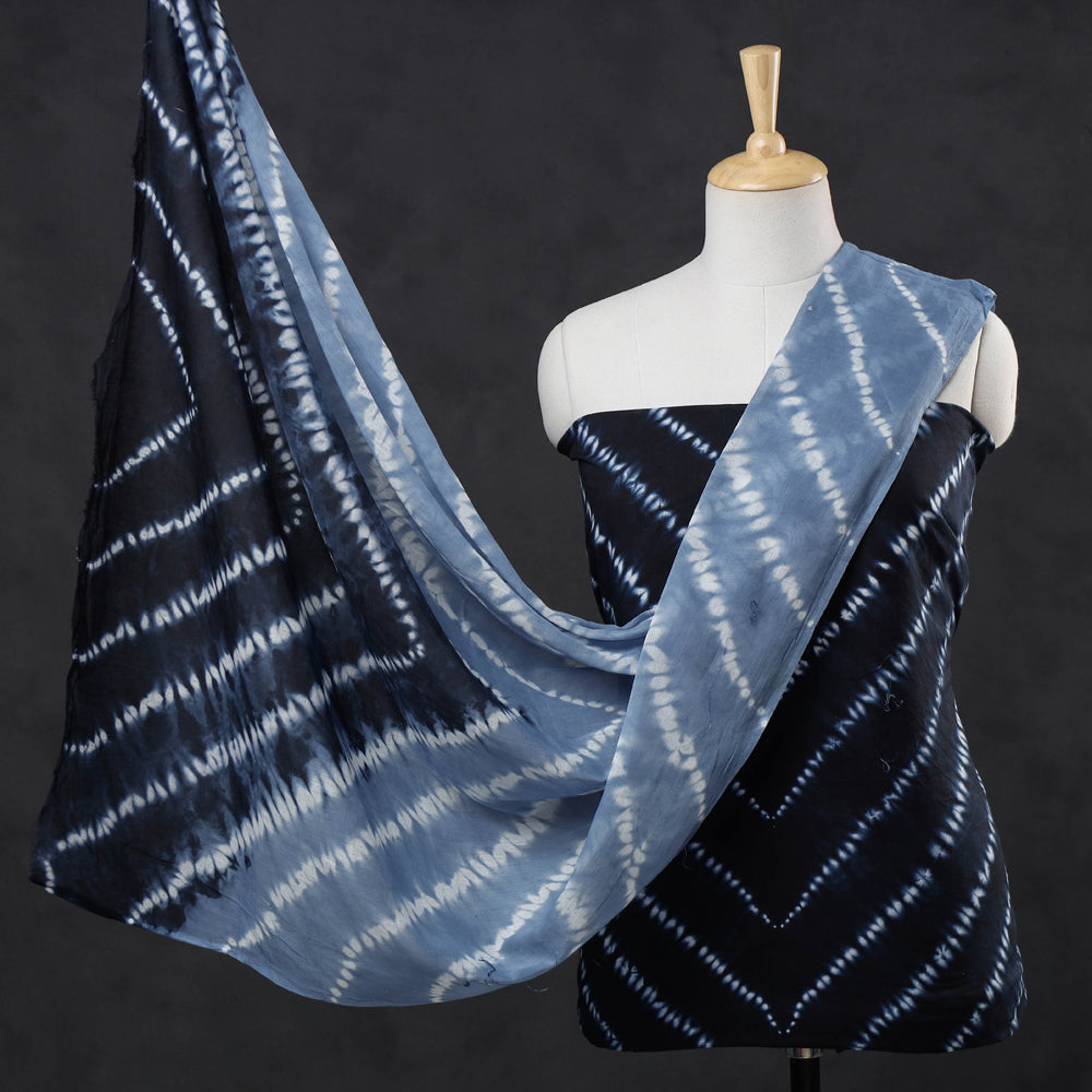 3pc Shibori Tie-Dye Cotton Suit Material Set