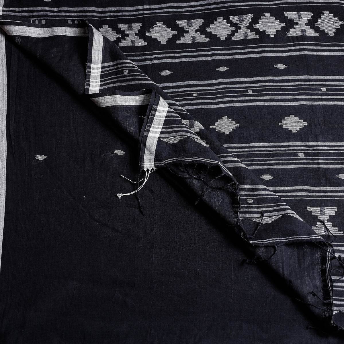Phulia Bengal Jamdani Buti Handloom Pure Cotton Saree
