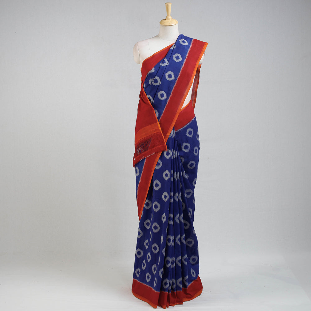Traditional Pochampally Woven Ikat Handloom Pure Cotton Saree