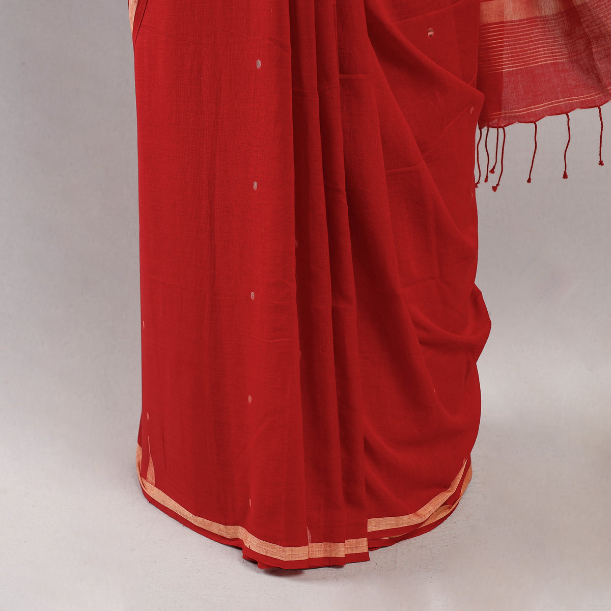 Phulia Bengal Jamdani Buti Handloom Pure Cotton Saree