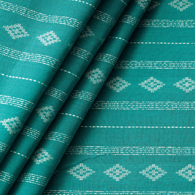 Persian Green - Jacquard Prewashed Cotton Fabric