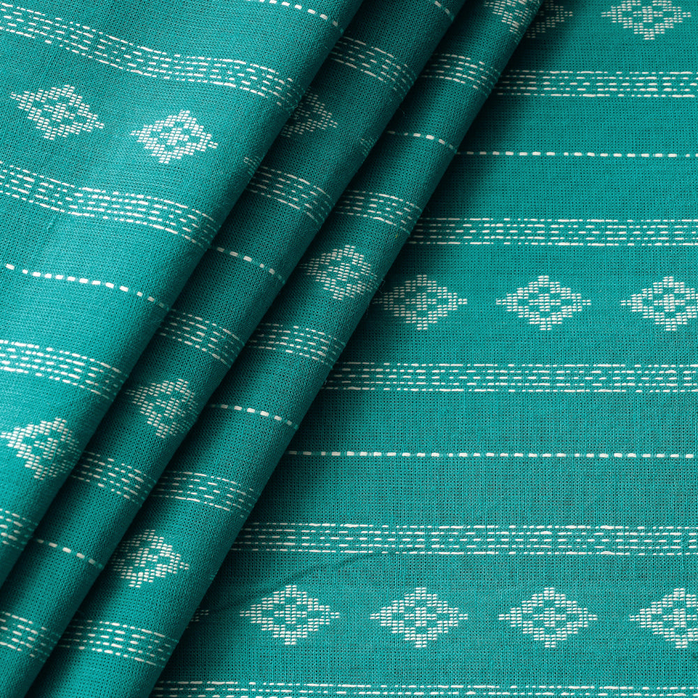 Persian Green - Jacquard Prewashed Cotton Fabric