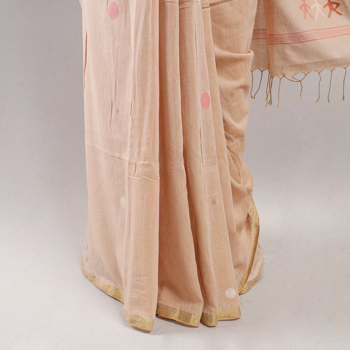 Phulia Bengal Jamdani Buti Handloom Pure Cotton Saree