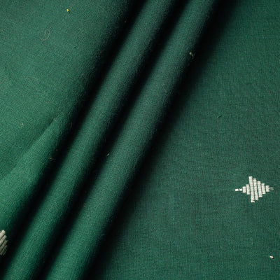 Army Dark Green - Jacquard Prewashed Cotton Fabric
