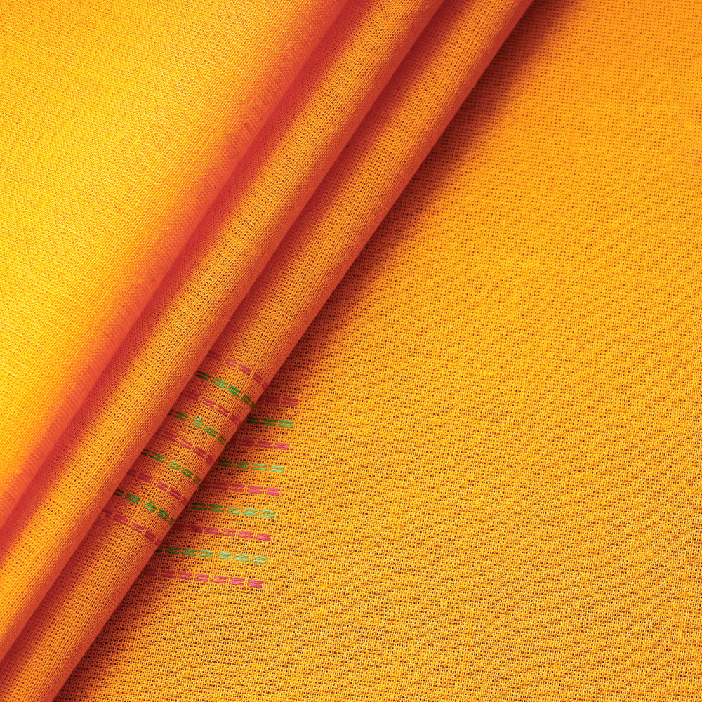 Dark Yellow - Jacquard Prewashed Cotton Fabric