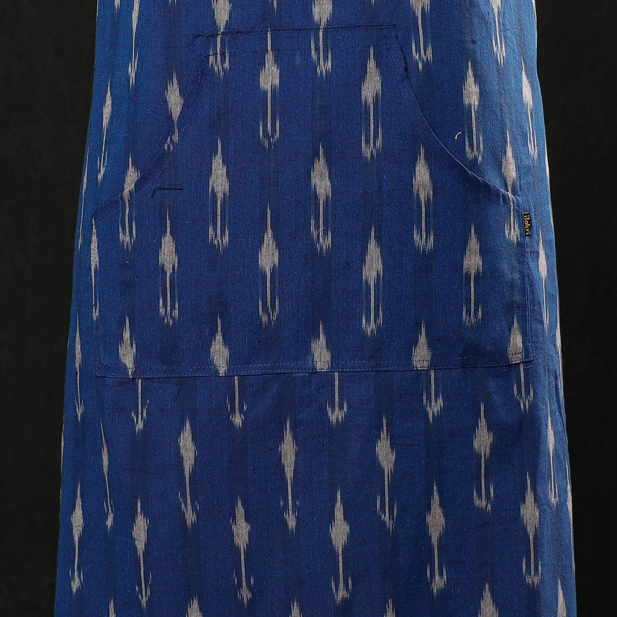 Pochampally Ikat Weave Cotton Apron with Pocket