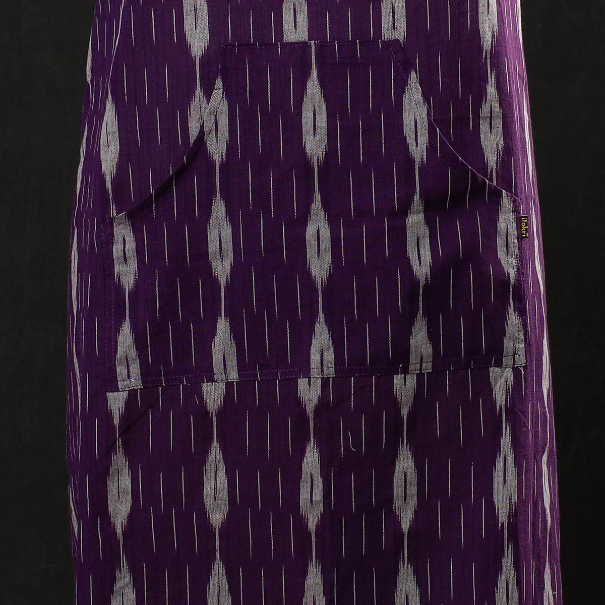 Pochampally Ikat Weave Cotton Apron with Pocket