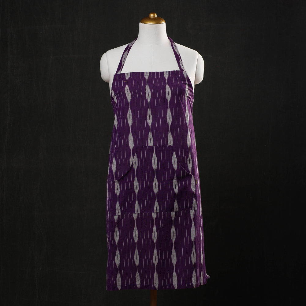 Pochampally Ikat Weave Cotton Apron with Pocket