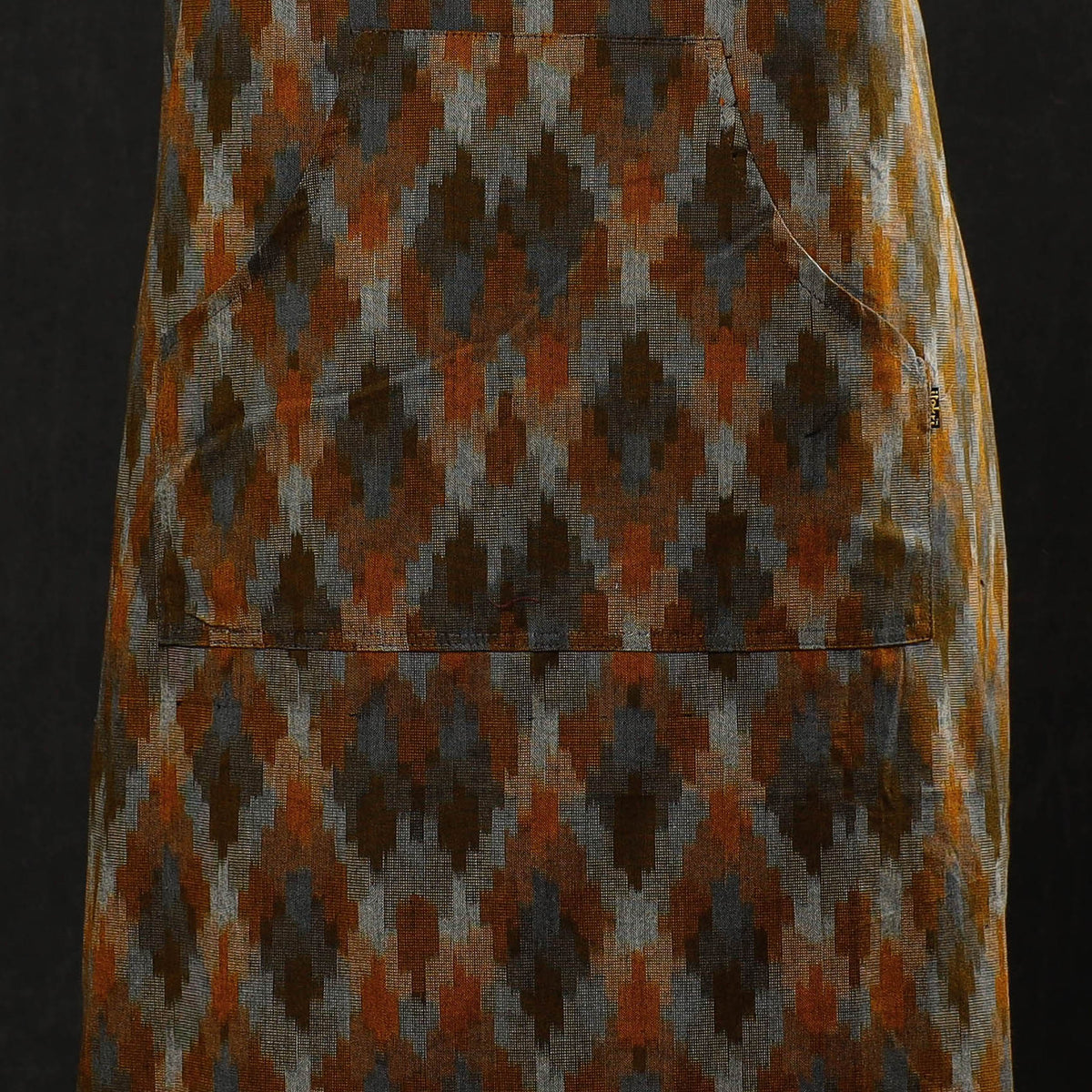 Pochampally Ikat Weave Cotton Apron with Pocket