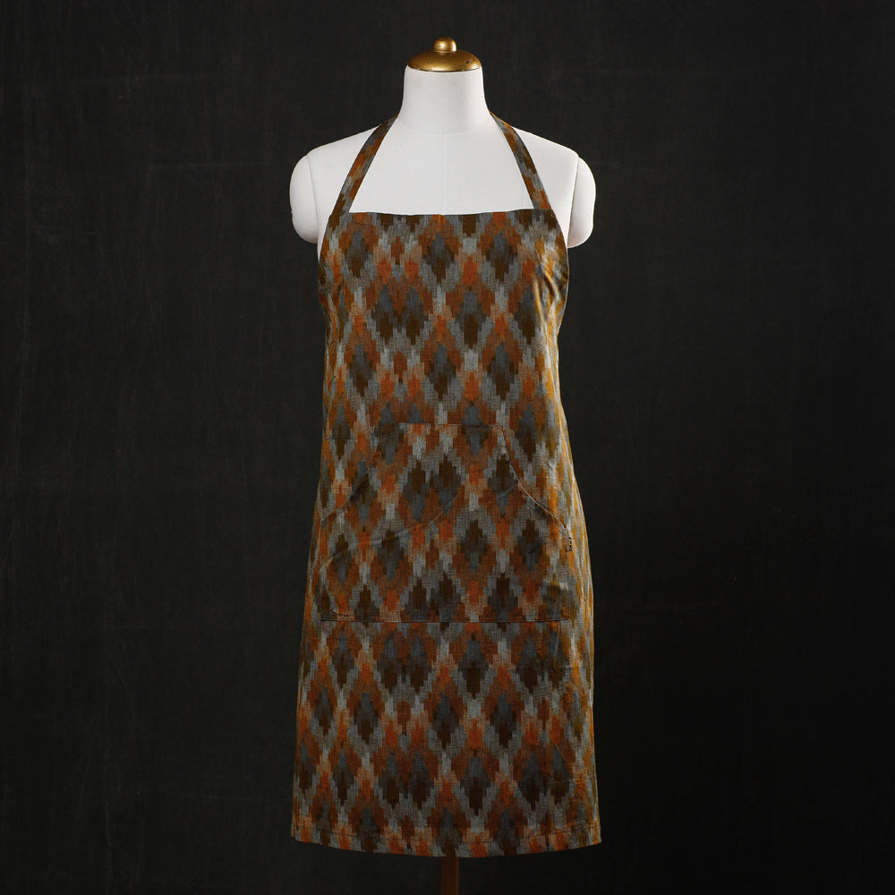 Pochampally Ikat Weave Cotton Apron with Pocket