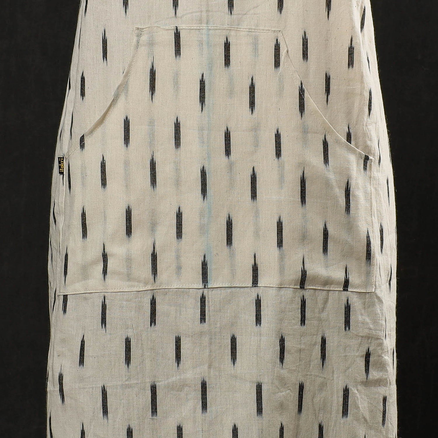 Pochampally Ikat Weave Cotton Apron with Pocket