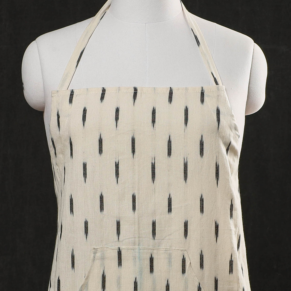 Pochampally Ikat Weave Cotton Apron with Pocket
